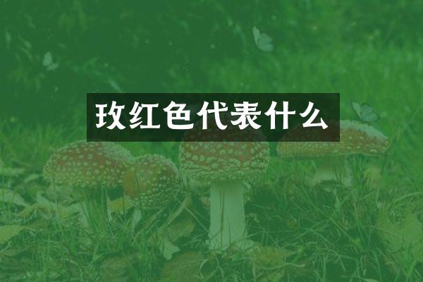 玫红色代表什么