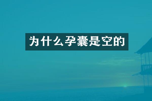 为什么孕囊是空的