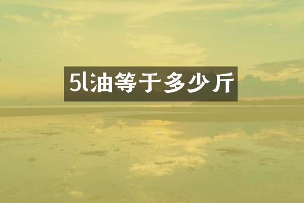 5l油等于多少斤