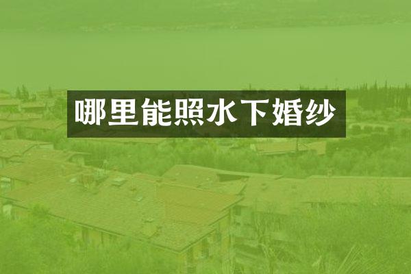 哪里能照水下婚纱