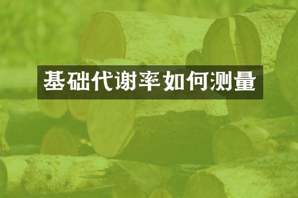基础代谢率如何测量