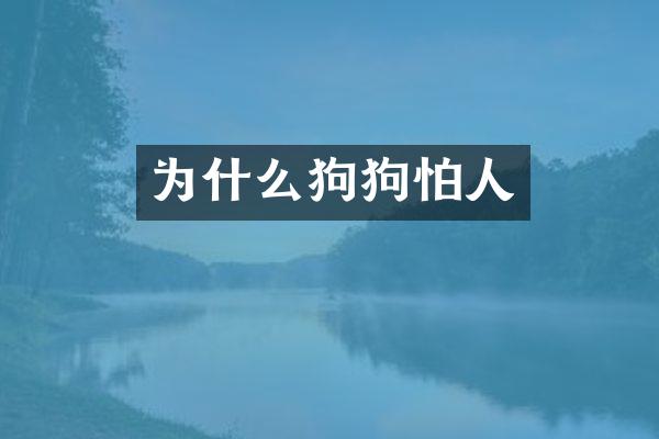 为什么狗狗怕人