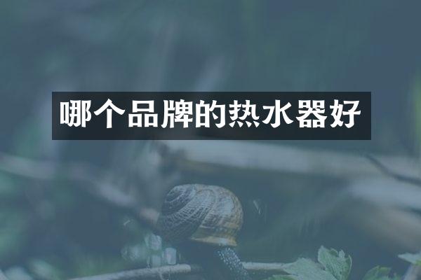 哪个品牌的热水器好