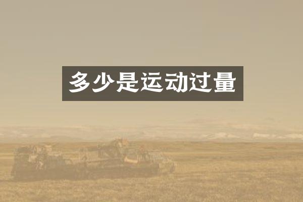 多少是运动过量