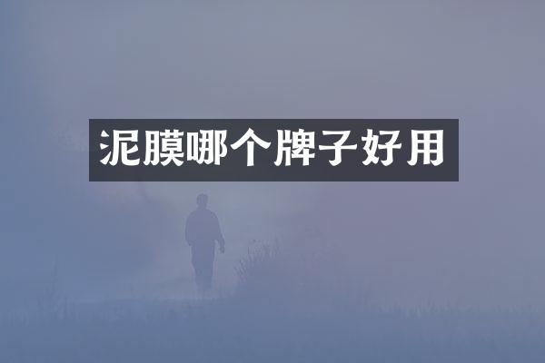 泥膜哪个牌子好用