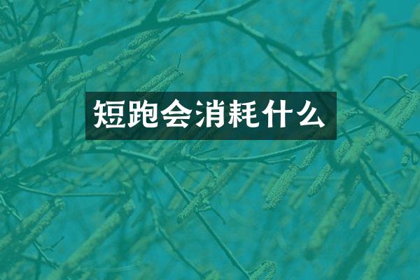 短跑会消耗什么