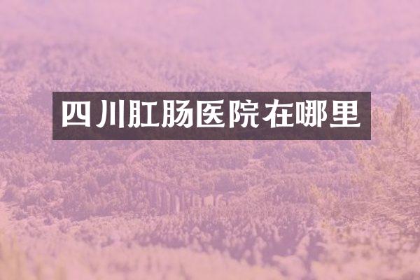 四川肛肠医院在哪里