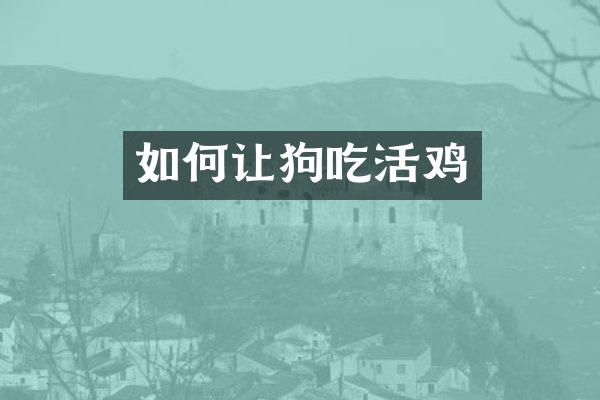 如何让狗吃活鸡