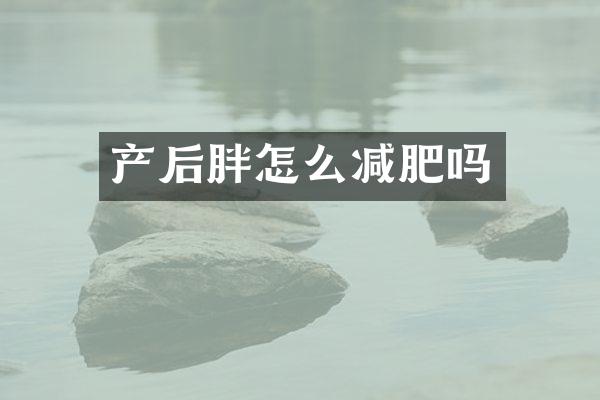 产后胖怎么减肥吗