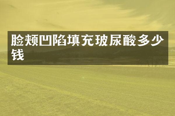 脸颊凹陷填充玻尿酸多少钱