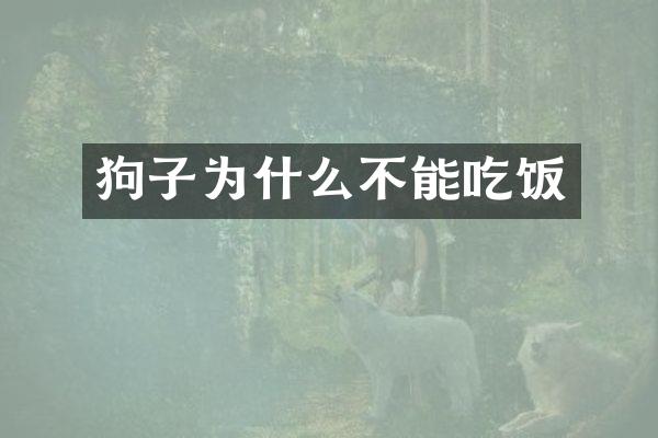 狗子为什么不能吃饭