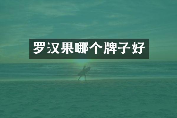 罗汉果哪个牌子好