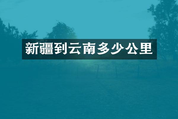 新疆到云南多少公里