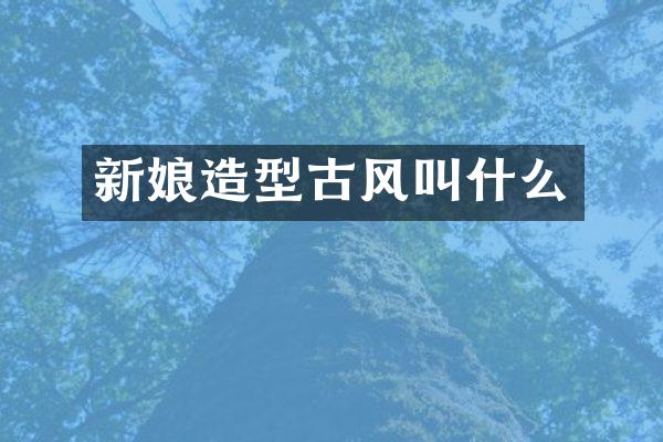 新娘造型古风叫什么