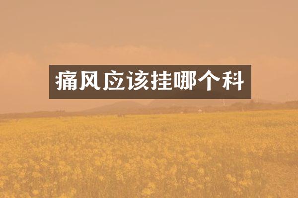 痛风应该挂哪个科