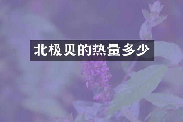 北极贝的热量多少