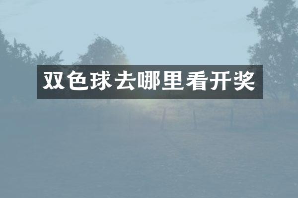 双色球去哪里看开奖