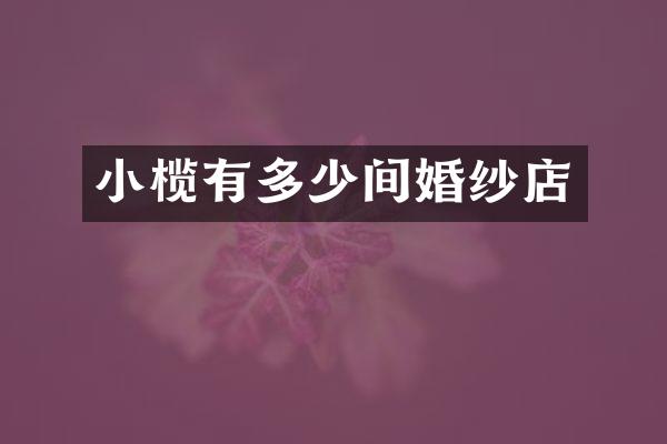小榄有多少间婚纱店