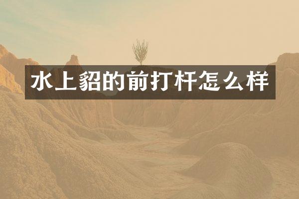 水上貂的前打杆怎么样
