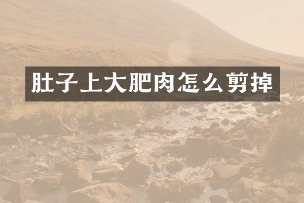 肚子上大肥肉怎么剪掉