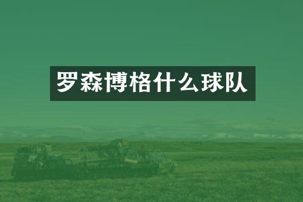 罗森博格什么球队