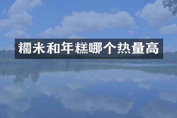 糯米和年糕哪个热量高