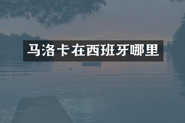 马洛卡在西班牙哪里