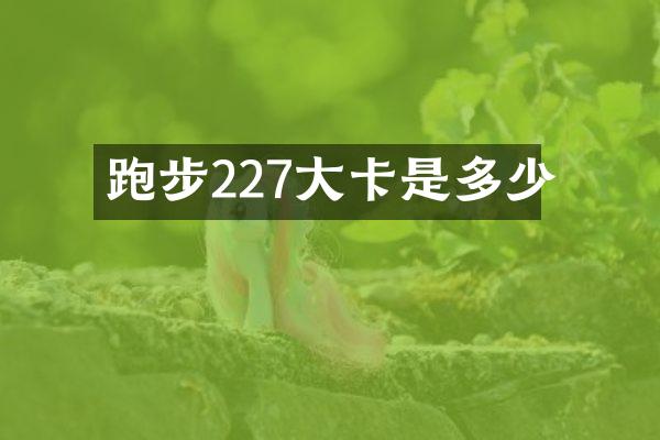 跑步227大卡是多少