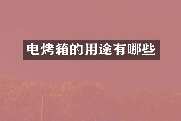 电烤箱的用途有哪些