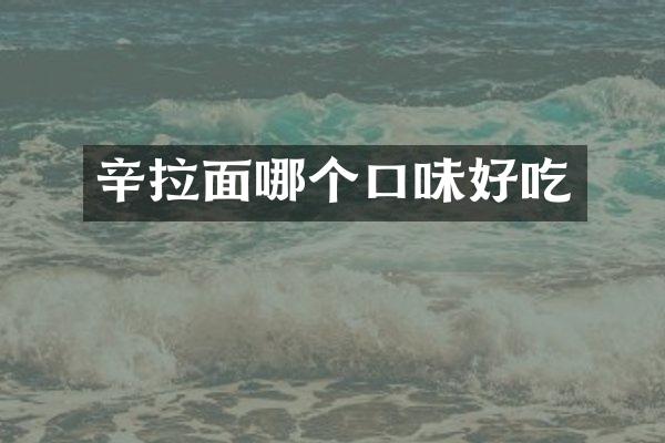 辛拉面哪个口味好吃