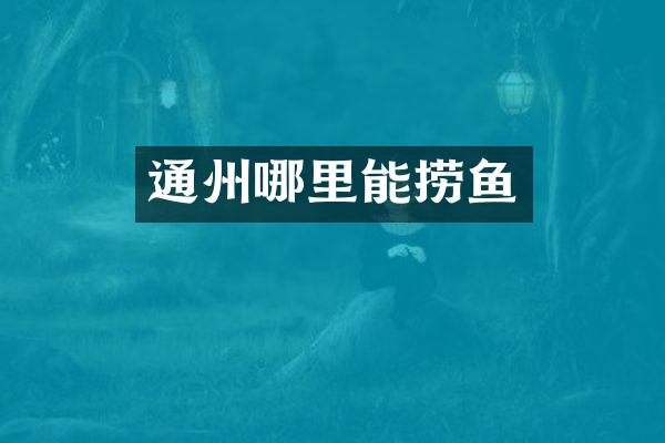 通州哪里能捞鱼