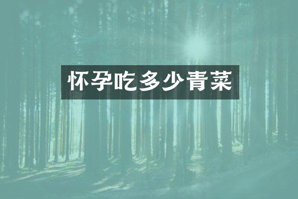 怀孕吃多少青菜