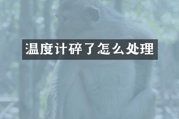 温度计碎了怎么处理