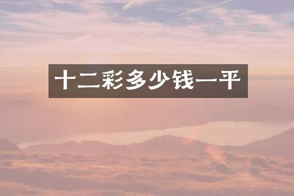 十二彩多少钱一平
