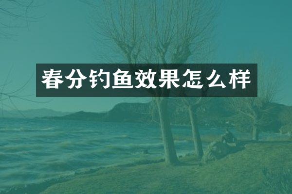 春分钓鱼效果怎么样