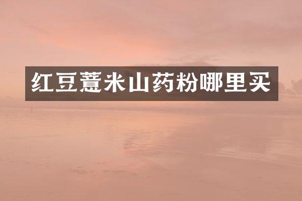 红豆薏米山药粉哪里买
