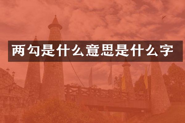 两勾是什么意思是什么字