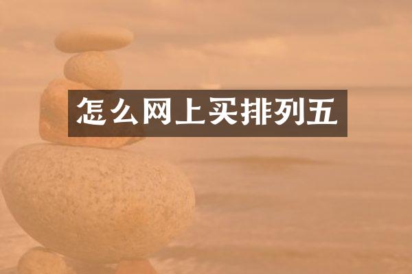 怎么网上买排列五