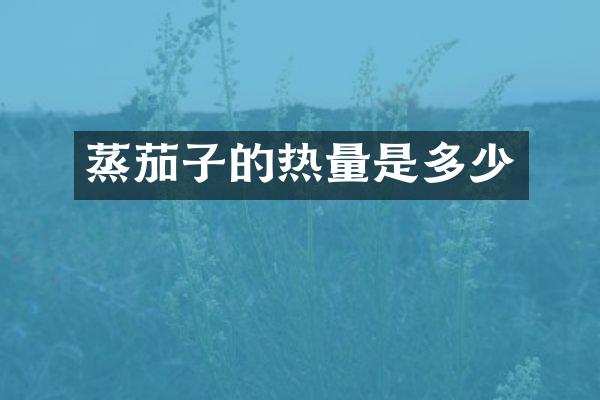 蒸茄子的热量是多少