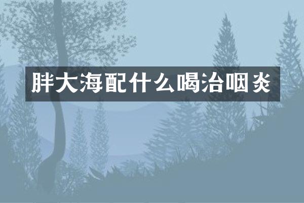 胖大海配什么喝治咽炎