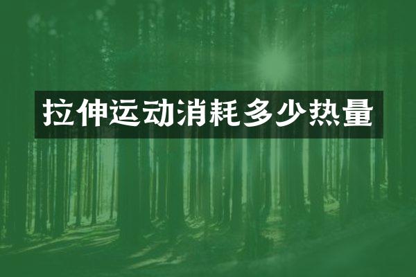 拉伸运动消耗多少热量