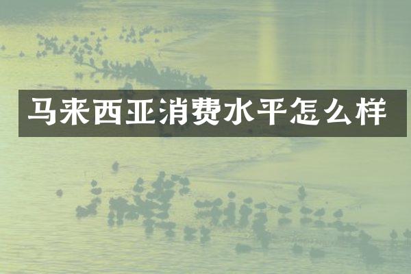 马来西亚消费水平怎么样