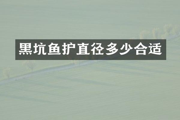 黑坑鱼护直径多少合适