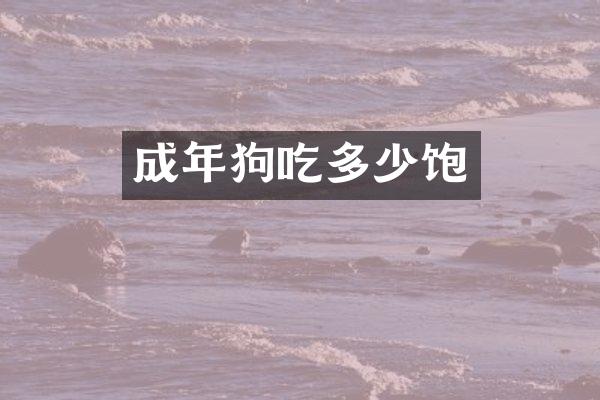 成年狗吃多少饱
