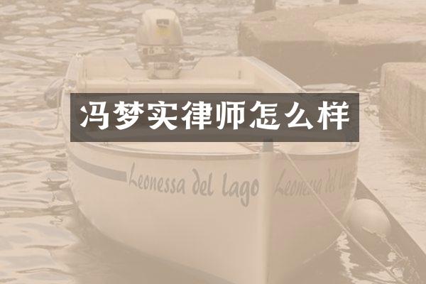 冯梦实律师怎么样