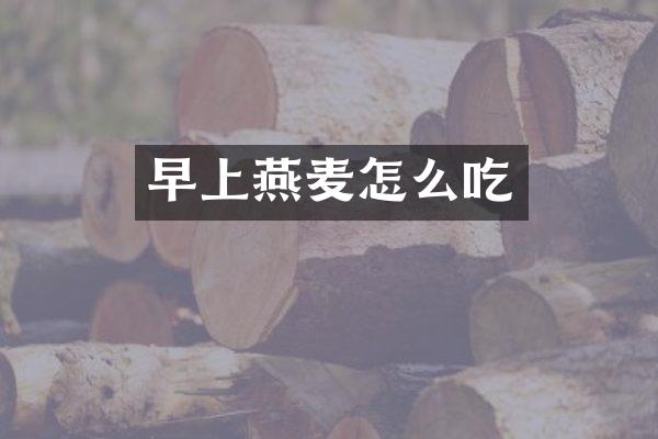 早上燕麦怎么吃