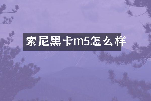 索尼黑卡m5怎么样