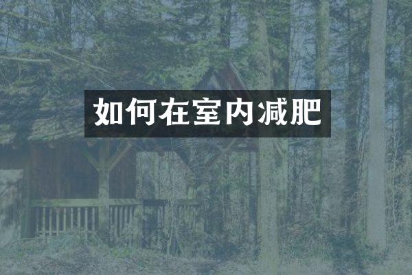 如何在室内减肥