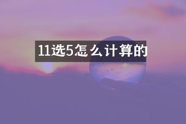 11选5怎么计算的