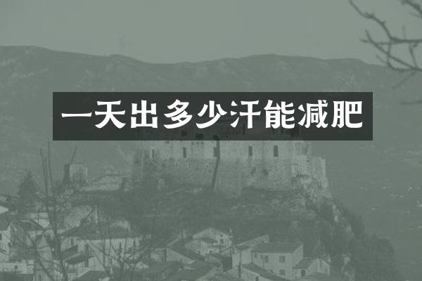一天出多少汗能减肥